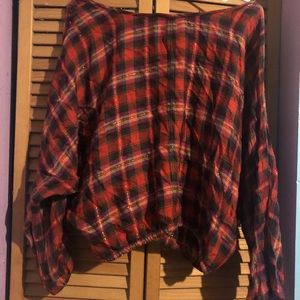 Baggy Plaid Blouse / Sweater